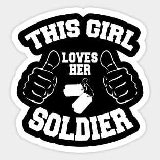 This Girl Loves Her Soldier Sticker